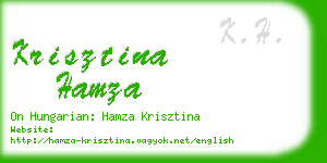 krisztina hamza business card